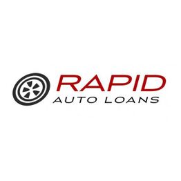 Logo of Rapid Auto Loans with a car tire graphic on the left and red text.