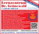 Werbung des Lernzentrums Dr. Grünewald mit Nachhilfeangeboten und Kontaktdaten.