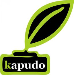 Logo von Kapudo: Grüner Füllfederhalter mit schwarzem Tintenfass.