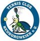 Logo mit Tennis spielendem Insekt und Text "Tennis Club Neuburgweier e.V.".