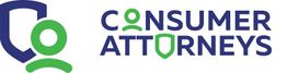 Logo: Green and blue shield icon next to the text "Consumer Attorneys" in bold blue letters.