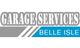 "Garage Services Belle Isle logo with gray and blue design elements."