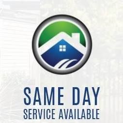 House icon with text: "Same Day Service Available."