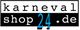 Logo mit Text: "karnevalshop24.de"; "24" in blau hervorgehoben.