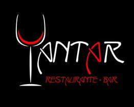 Logo de "Yantar Restaurante-Bar" con letra artística y copa de vino estilizada.