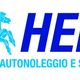 Logo Helios con carro, cavalli alati e testo "Autonoleggio e Servizio Transfer".