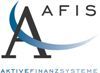 Logo mit stilisiertem Buchstaben "A", daneben "AFIS" und darunter "Aktive Finanzsysteme".
