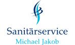 Logo von "Sanitärservice Michael Jakob" mit stilisiertem Wasserhahn-Symbol.