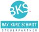 Blaue Schrift "BKS" über "Bay Kurz Schmitt Steuerpartner" auf weißem Hintergrund.