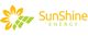 Logo von SunShine Energy mit gelber Blume und grünen Blättern.