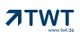 Blaues TWT-Logo mit Pfeil, darunter URL: www.twt.de.
