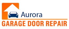 Logo of Aurora Garage Door Repair, with a car icon and an upward arrow.