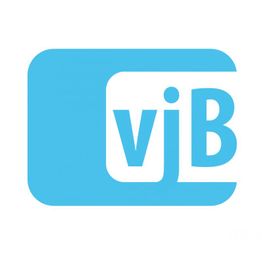 Blaues Logo mit den Buchstaben "vjb" in Weiß, stilisiert innerhalb eines abgerundeten Rechtecks.