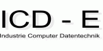 Logo mit der Aufschrift "ICD - E" und darunter "Industrie Computer Datentechnik".
