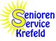 Text "Senioren Service Krefeld" mit gelber Sonne im Hintergrund.