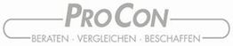 Logo mit Schriftzug: "ProCon" und Text: "BERATEN · VERGLEICHEN · BESCHAFFEN".