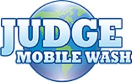 Logo of "Judge Mobile Wash" over a globe illustration.