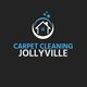 Logo with a house icon and text: "Carpet Cleaning Jollyville" on a dark background.