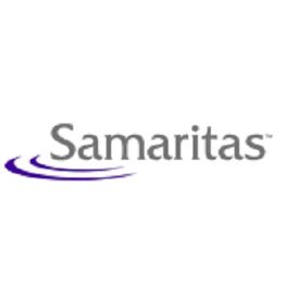 "Samaritas logo with a purple swirl below the name."