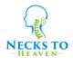 Logo with a profile silhouette and spine, text reads: "Necks to Heaven."