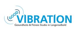 Logo von "Good Vibration", Gesundheits- & Fitnessstudio in Langenselbold, mit blauen Buchstaben.
