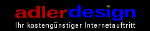 Logo von "adlerdesign" mit dem Slogan "Ihr kostengünstiger Internetauftritt".