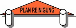 Dreieckiges Schild mit der Aufschrift "PLAN REINIGUNG" auf orangefarbenem Hintergrund.