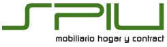 Logo de SPIU en verde, debajo dice: mobiliario hogar y contract.