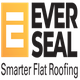 Logo with the letter "E," "EVERSEAL," and "Smarter Flat Roofing" in bold, modern font.