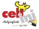 Logo con testo "celini" e un cane giallo sopra. Scritta "Artigrafiche print dal 1978".