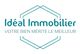 Logo de "Idéal Immobilier" avec le slogan "Votre bien mérite le meilleur".