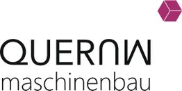Logo mit Text "QUERNA maschinenbau" und einem pinken Würfel oben rechts.