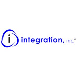 Logo of Integration, Inc. with a stylized "i" in a blue swirl next to the company name.