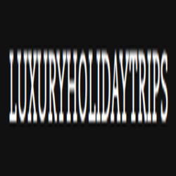 Text "LUXURYHOLIDAYTRIPS" in white on a black background.