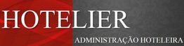 Banner com o texto "Hotelier Administração Hoteleira" em fundo vermelho e cinza.