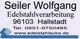 Geschäftslogo von "Seiler Wolfgang Edelstahlverarbeitung" mit Kontaktinformationen in Hallstadt.