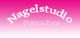 Text: "Nagelstudio Bianca Zons" auf pink-weißem Hintergrund.