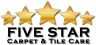 Five stars with "Five Star Carpet & Tile Care" text below.