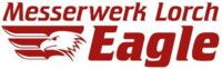 Logo mit Adler und Aufschrift: "Messerwerk Lorch Eagle" in roter Schrift.