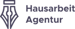 Logo mit Füller-Symbol: "Hausarbeit Agentur".