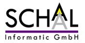 Logo von Schäl Informatic GmbH mit einem stilisierten "A" in Gelb und Grau.