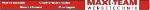 Rotes Banner mit weißem Text: "PROFESSIONELLE CREW" und "MAXICAM PRO 4 CHANNELS" in größeren Buchstaben.