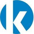Blaues Kreis-Logo mit einem weißen, stilisierten Buchstaben "K".