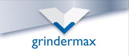 Logo mit einem blauen "V" und dem Schriftzug "grindermax" auf hellem Hintergrund.