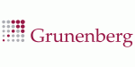 Logo von Grunenberg mit roten Punkten links und dem Schriftzug "Grunenberg" in Rot.