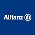 Blaues Logo der Allianz mit weißem Schriftzug und Symbol.