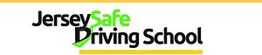Logo of Jersey Safe Driving School with a green checkmark.