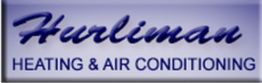 Hurliman Heating & Air Conditioning logo with a blue gradient background.