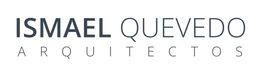 Texto del logo: Ismael Quevedo Arquitectos. Fondo blanco, letras negras y grises.