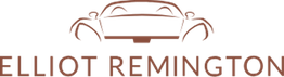 Brown car logo with the text "ELLIOT REMINGTON" below.